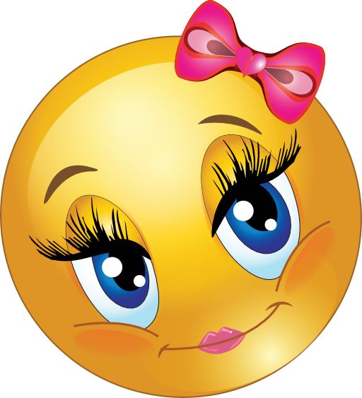 Female smiley face clip art