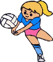 Girls Volleyball Clip Art - Free Clipart Images