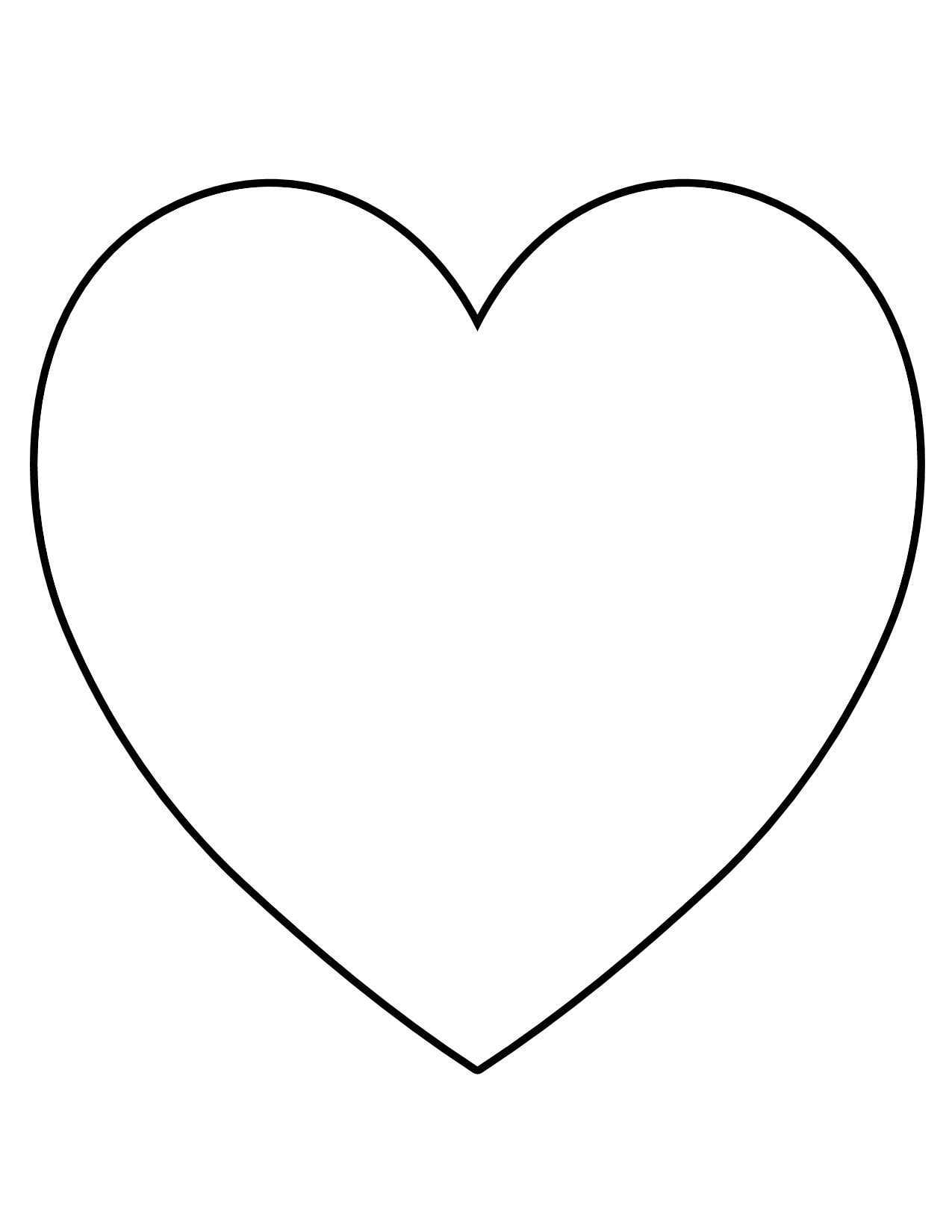 Cute traceable heart clipart