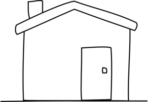 Free Simple Black and White House Clip Art Image - 986, House