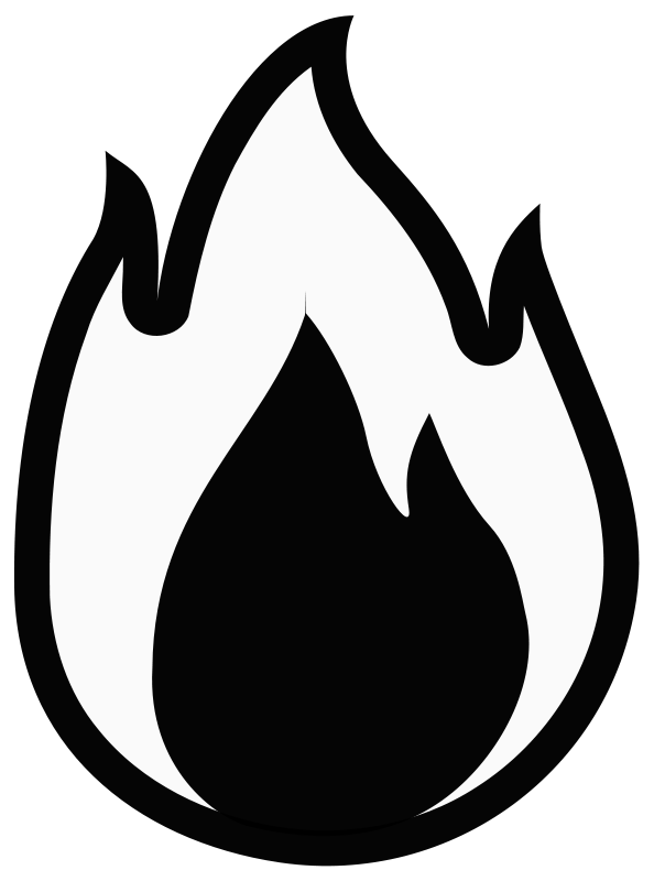 Fire - Monochrome Free Vector / 4Vector