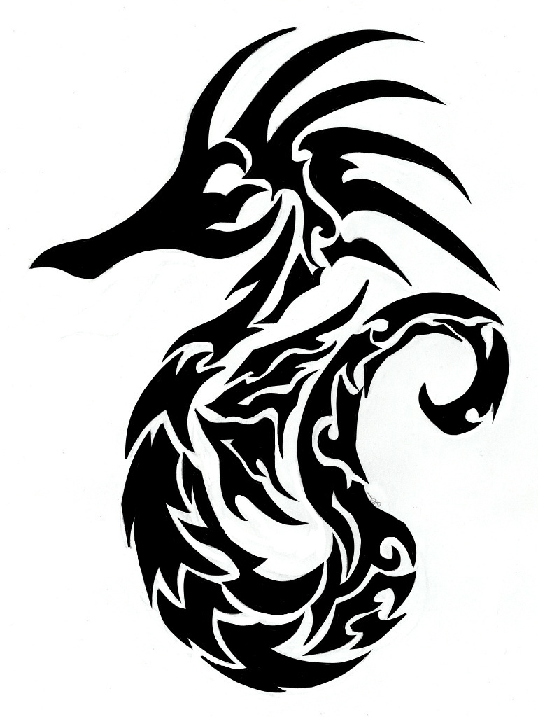 Seahorse Sketch - ClipArt Best