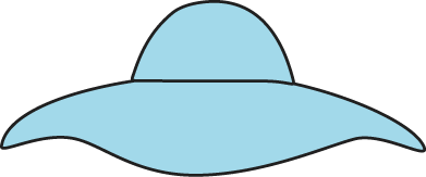 Blue Sun Hat Clip Art - Blue Sun Hat Image