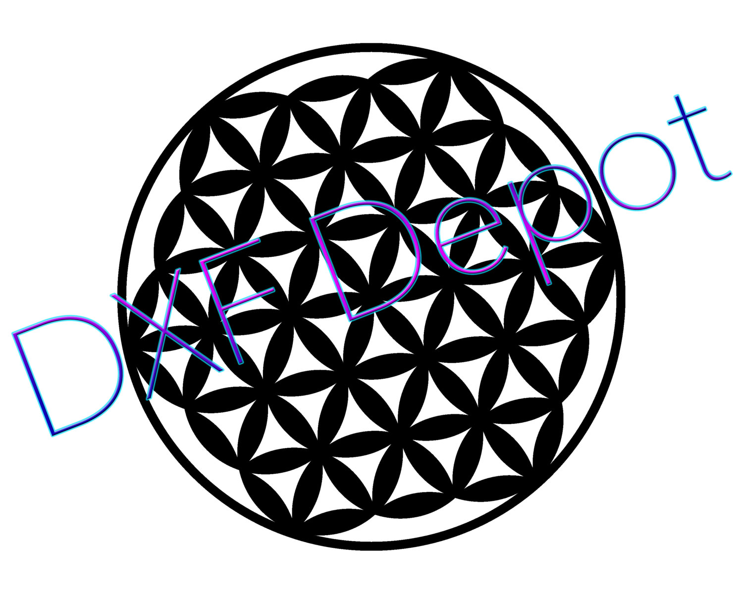 Flower Of Life .dxf format. CNC Cut File Vector Art by DXFdepot