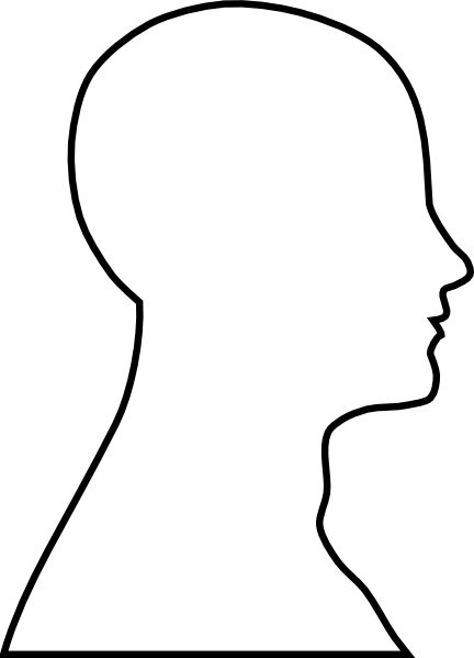 Head profile clip art