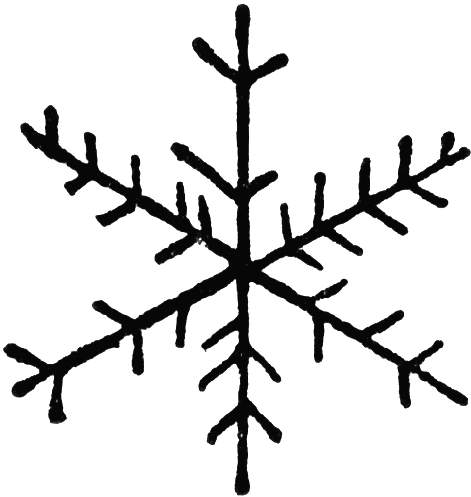 Snowflake clipart black