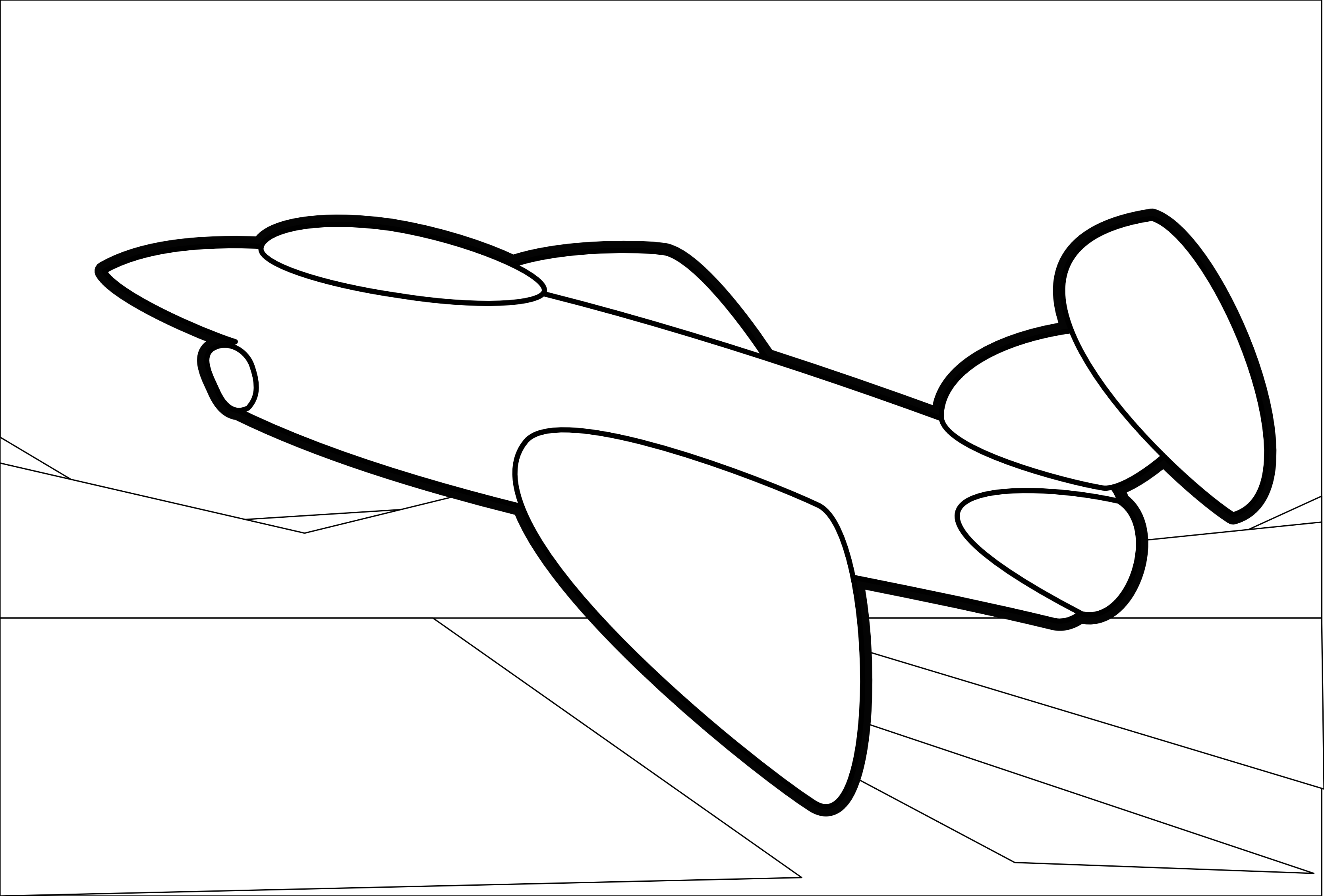 Clip Art Klsgfx Jet 2 Coloring Book Colouring Black White Line Art ...