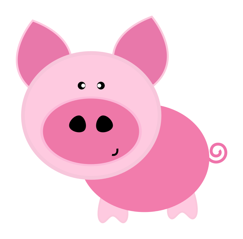 Cute pig clipart free