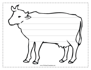 Cow Writing Template Writing Template