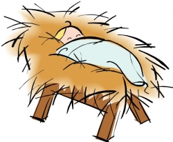 Baby jesus in a manger clip art - ClipartFox