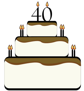 40th Birthday Cake Clipart
