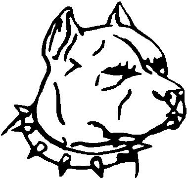 Pit bulldog head clipart