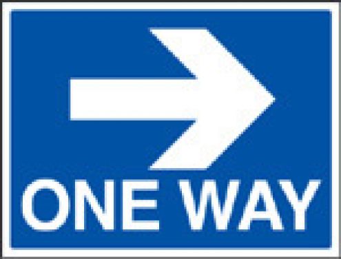 One Way (Right) Traffic Sign Aluminium 600x450mm (7508) : Safety ...