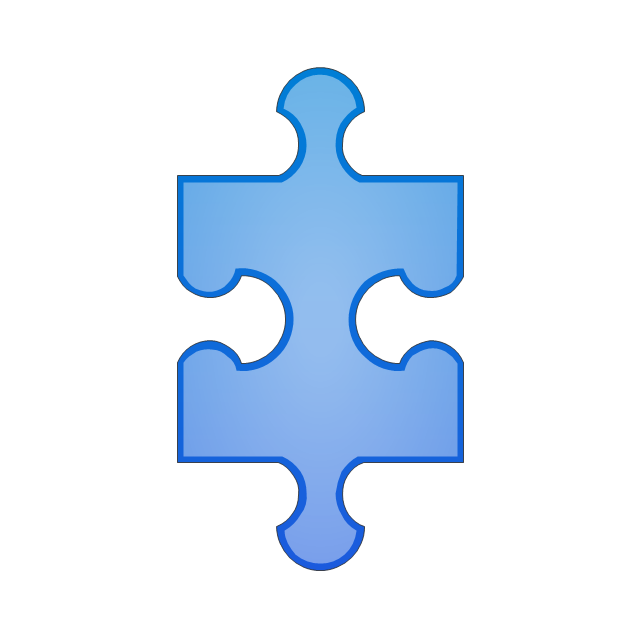 Puzzles - Vector stencils library