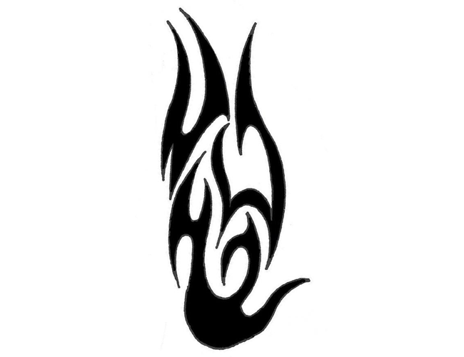 Tribal Flame Tattoo - ClipArt Best