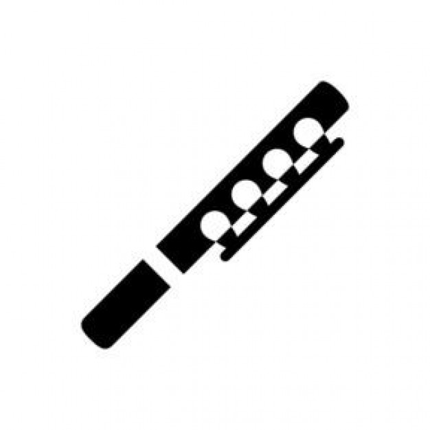 Flute Black And White Clipart