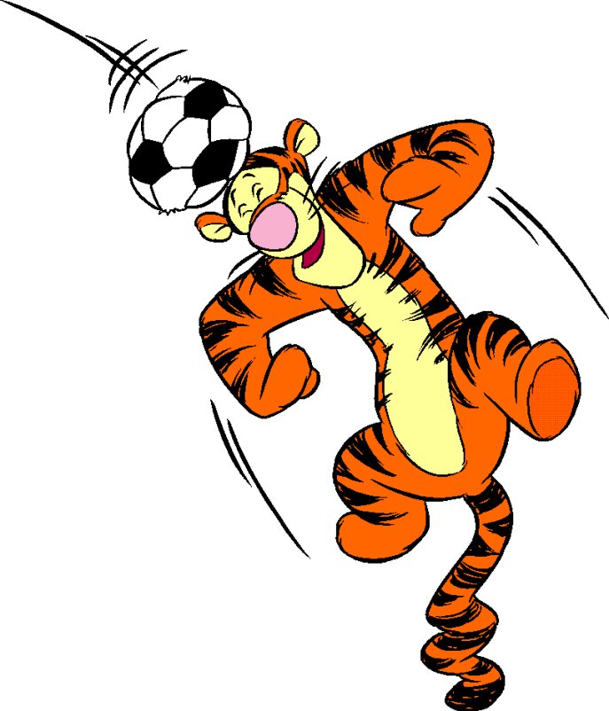 FREE Cartoon Graphics / Pics / Gifs / Photographs: Tigger soccer ...