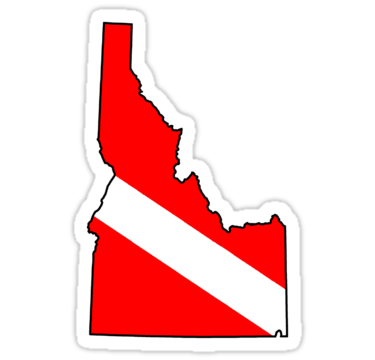 Dive flag Idaho outline" Stickers by artisticattitud | Redbubble