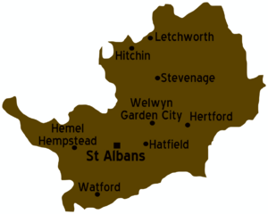 Free Map Of Hertfordshire - ClipArt Best