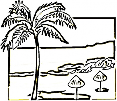 On The Beach Of Mexico coloring page | Super Coloring