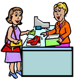 Clip Art People Shopping For Shoes Clipart