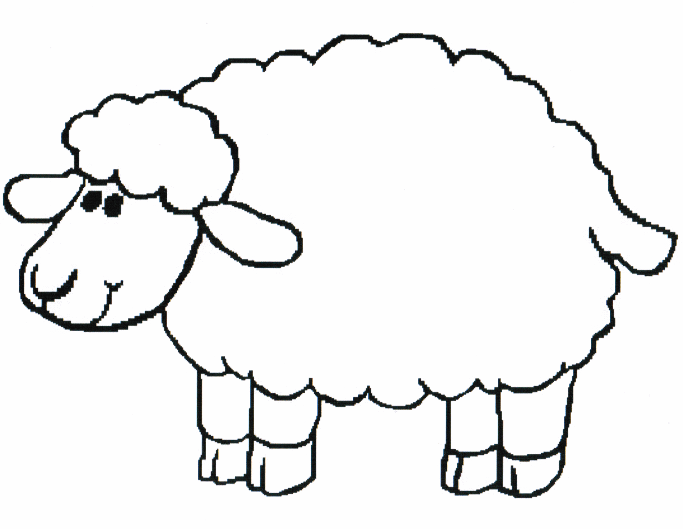 Cute Sheep 2 Coloring Page Coloring Sheets 6 #27408 | Nest-promise.net