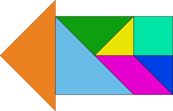 Tangrams outline clipart