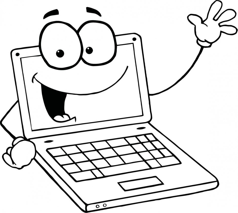 Free Computer Clipart Black and White Image - 258, Computer ...