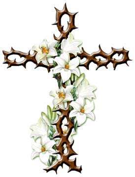Easter cross clipart free lily