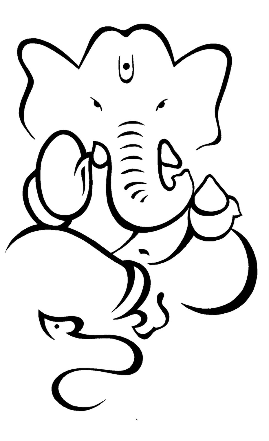Outline Goddess Ganesh Clipart - Free to use Clip Art Resource