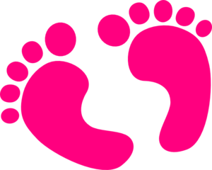 Baby girl feet clip art