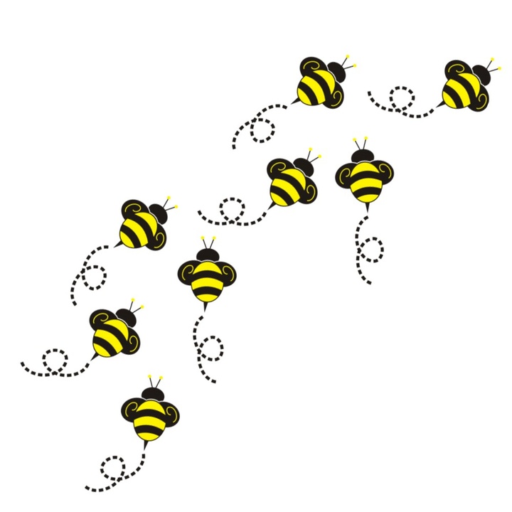 Bumble bee flying clipart