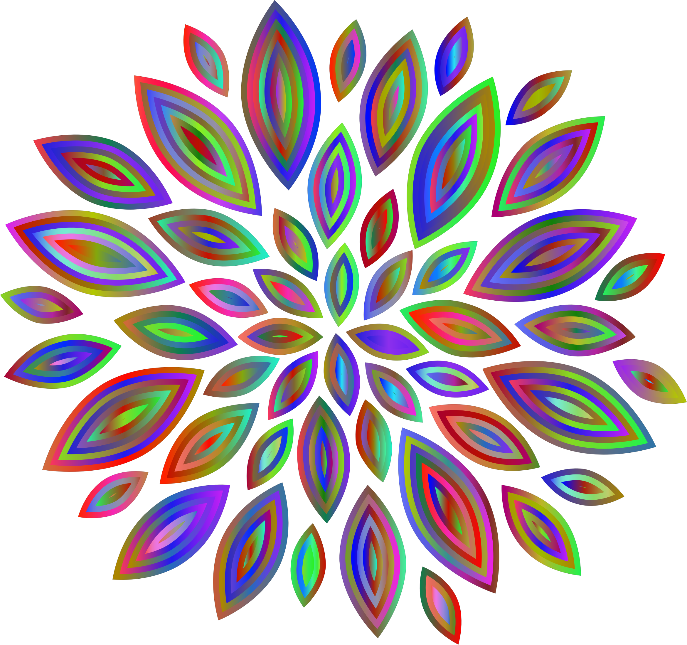 Clipart - Chromatic Flower Petals 7