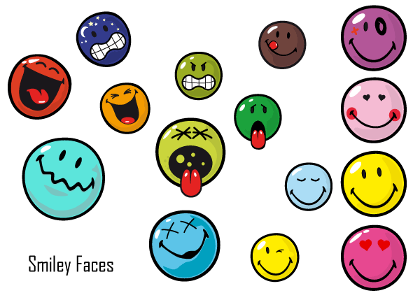 Free Ai Smiley Face Vector Pack | 123Freevectors