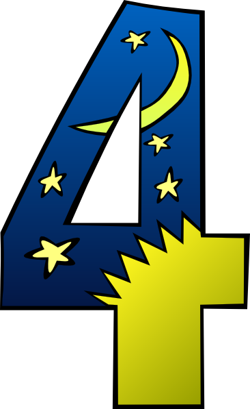 Number 4 free clipart