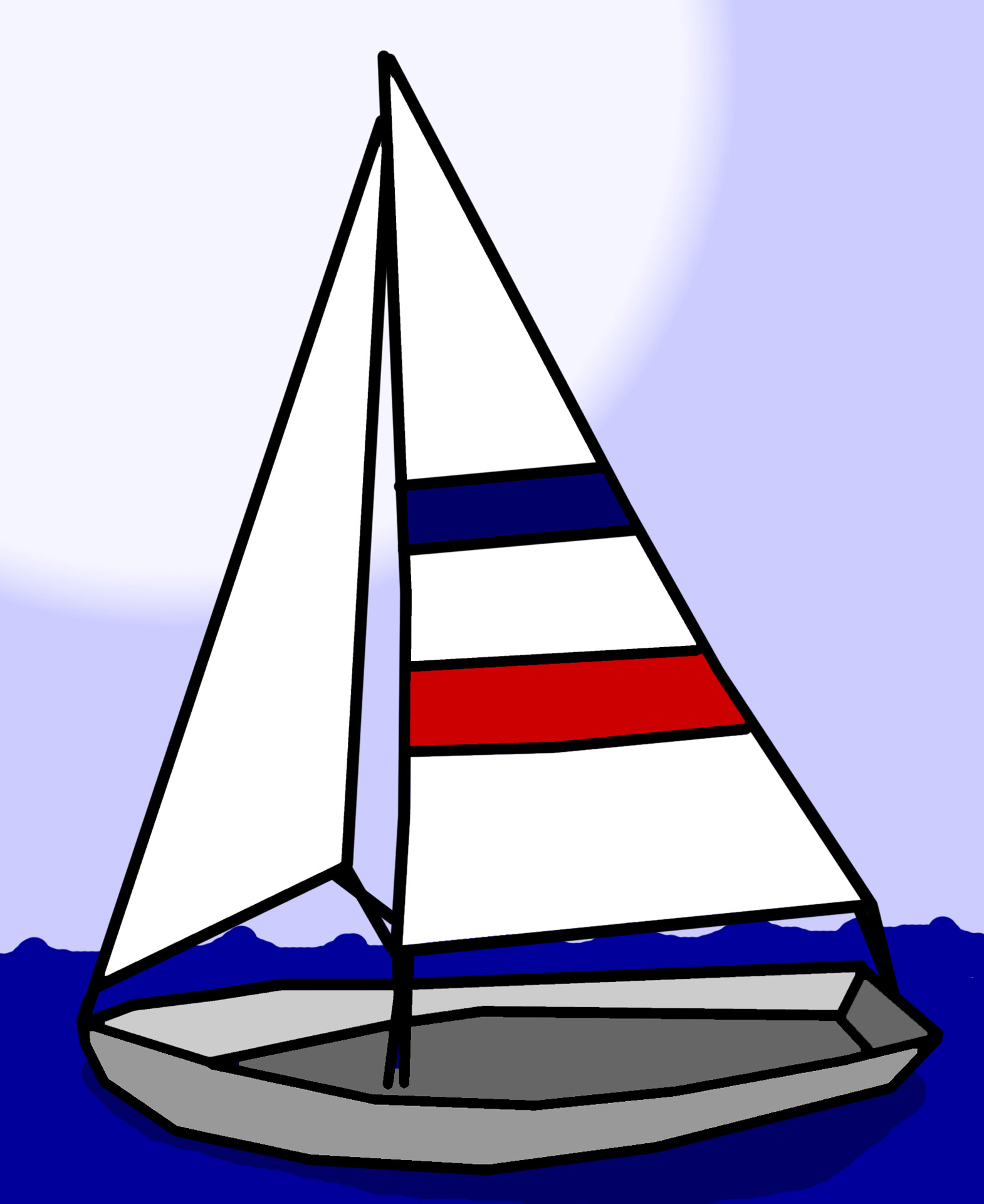 Sail Boat Clip Art - Tumundografico