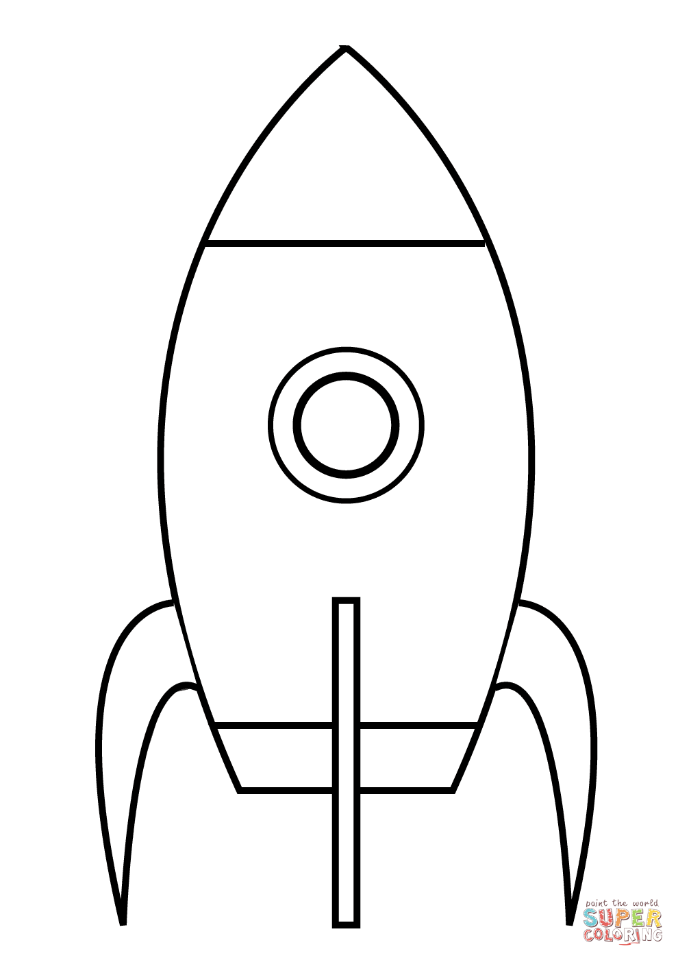 Very Simple Rocket coloring page | Free Printable Coloring Pages