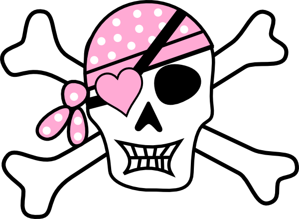 Girl pirate bandana clipart