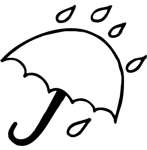 Umbrella Black And White Clipart