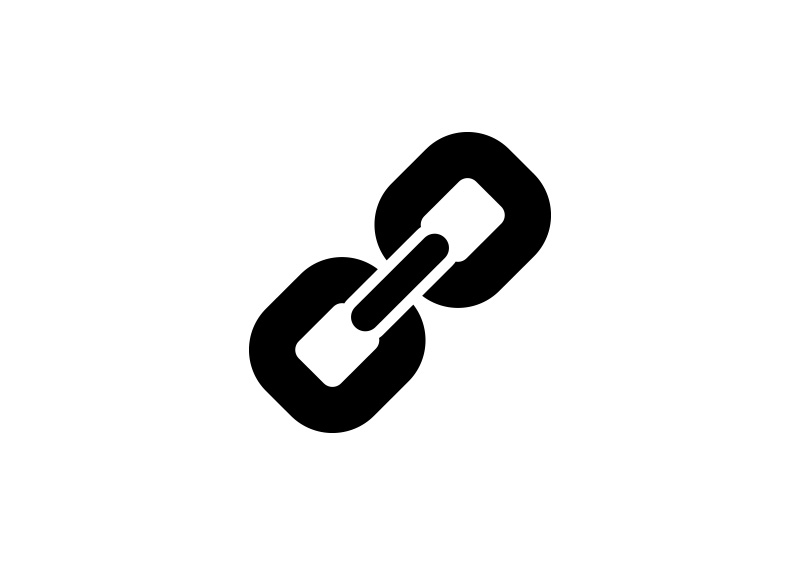 Black Simple Chain Vector Icon