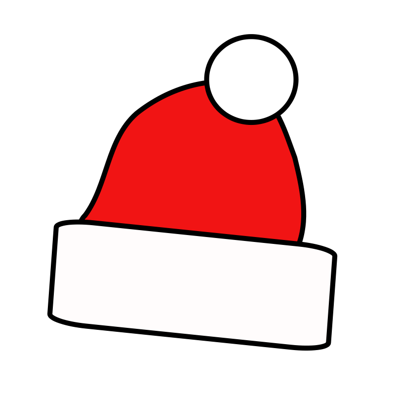 Santa hat clipart outline png