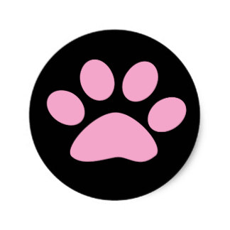 Pink Cat Paw Stickers | Zazzle