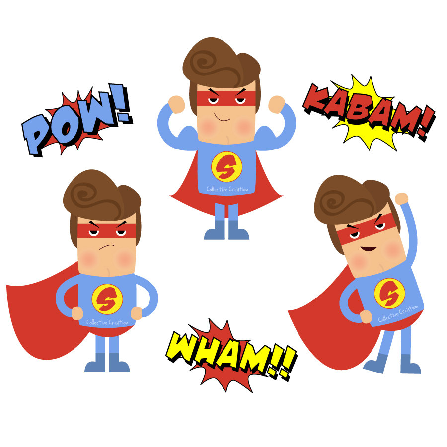 Superhero Clipart craft projects, Cartoons Clipart - Clipartoons