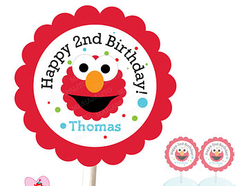 Elmo cupcake toppers | Etsy