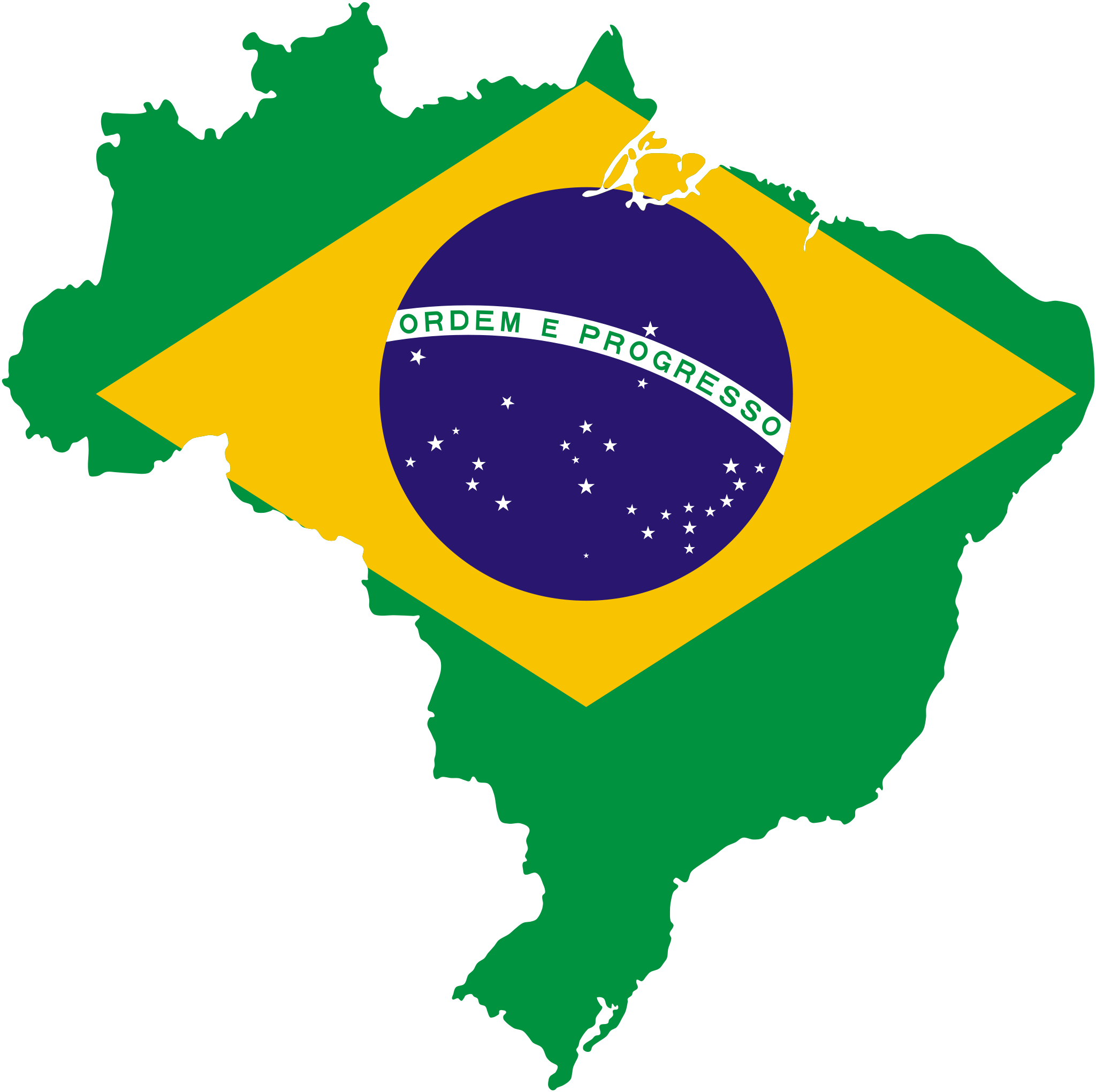 Brazil Map Flag - ClipArt Best