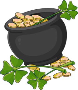 irish pot of gold clipart