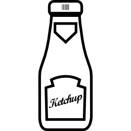 Ketchup clipart black and white