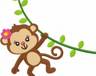 Monkey girl clipart