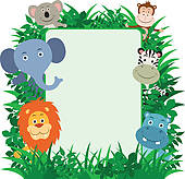 Jungle Theme Border Clipart