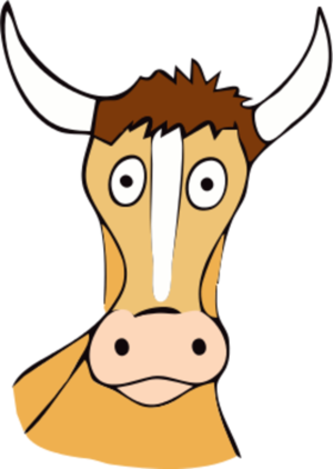 drawn cow - vector Clip Art